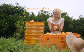茉莉奶白携手尤目YVMIN，以橘子皮小熊诠释秋日闪亮美学